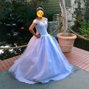 EUC White Ball Gown (only worn once)